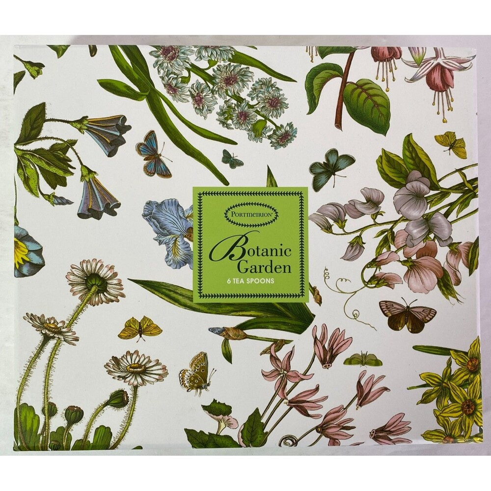 Portmeirion Botanic Garden Set of 6 - 6" Teaspoons New in Box